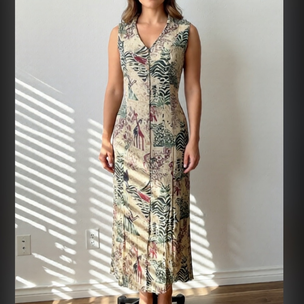 Phool Elegant Multicolor Sleeveless Dress